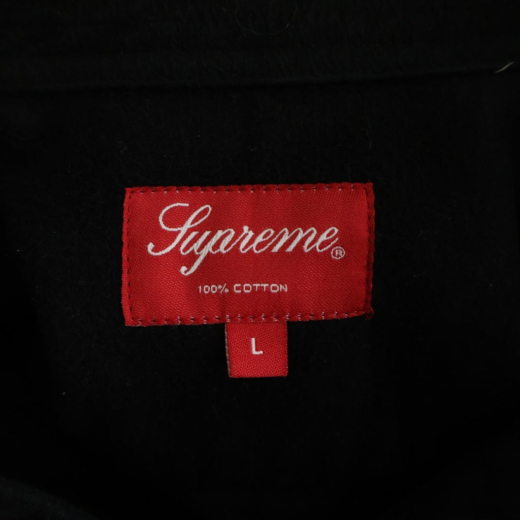 SUPREME(シュプリーム) 13AW Moleskin Naval Shirt モールスキンボタンアップ長袖ミリタリーシャツ ブラック