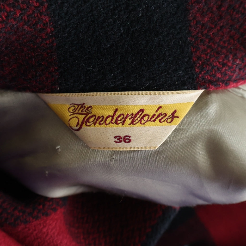 TENDERLOIN(テンダーロイン) T-BAFFALO JACKET ティーバッファロー ボタンアップ チェックシャツジャケット レッド/ブラック