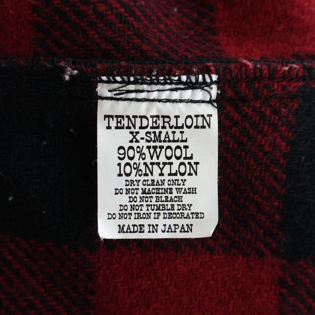 TENDERLOIN(テンダーロイン) T-BAFFALO JACKET ティーバッファロー ボタンアップ チェックシャツジャケット レッド/ブラック