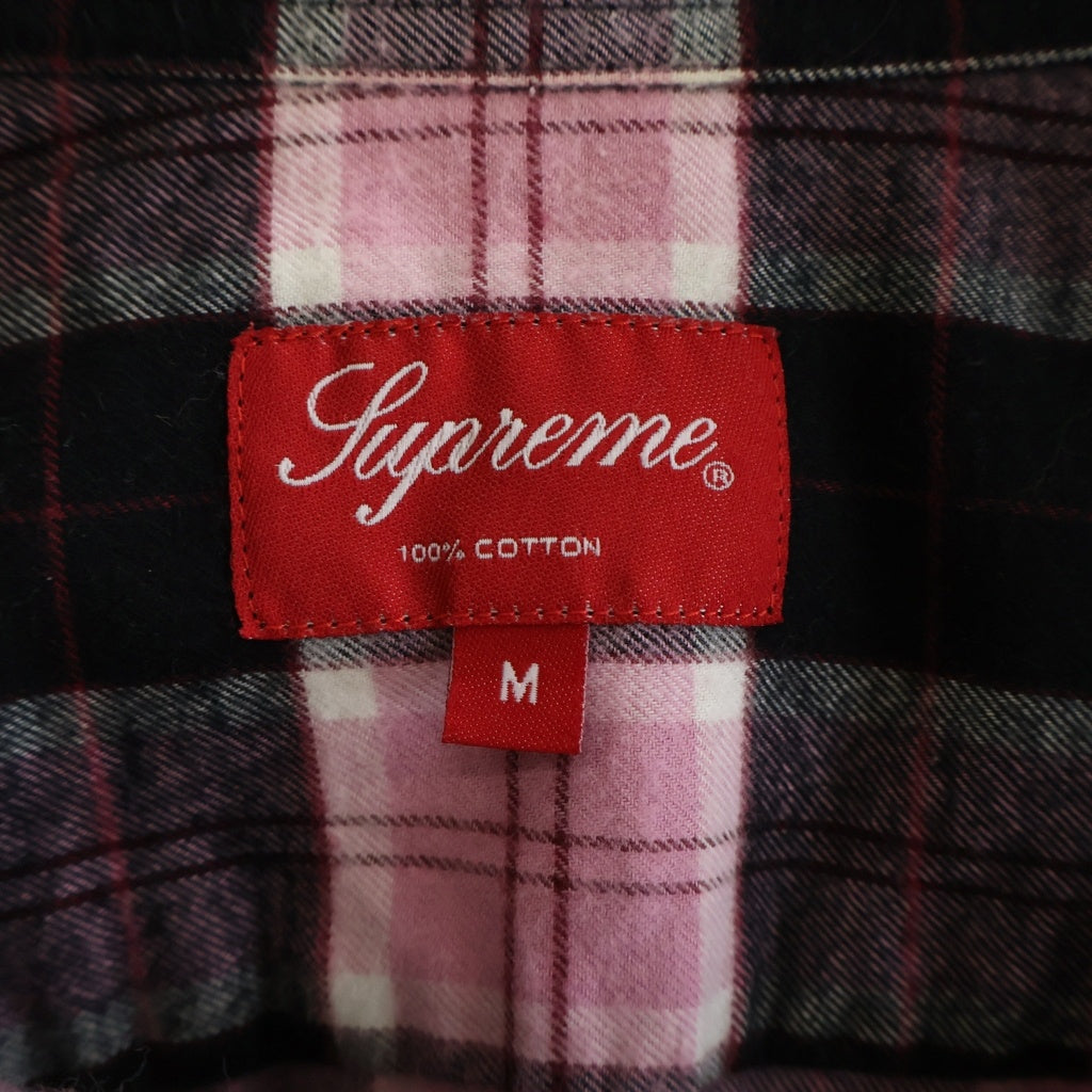 SUPREME(シュプリーム) Flannel Check Shirts フランネル チェック長袖シャツ ブラック/ピンク
