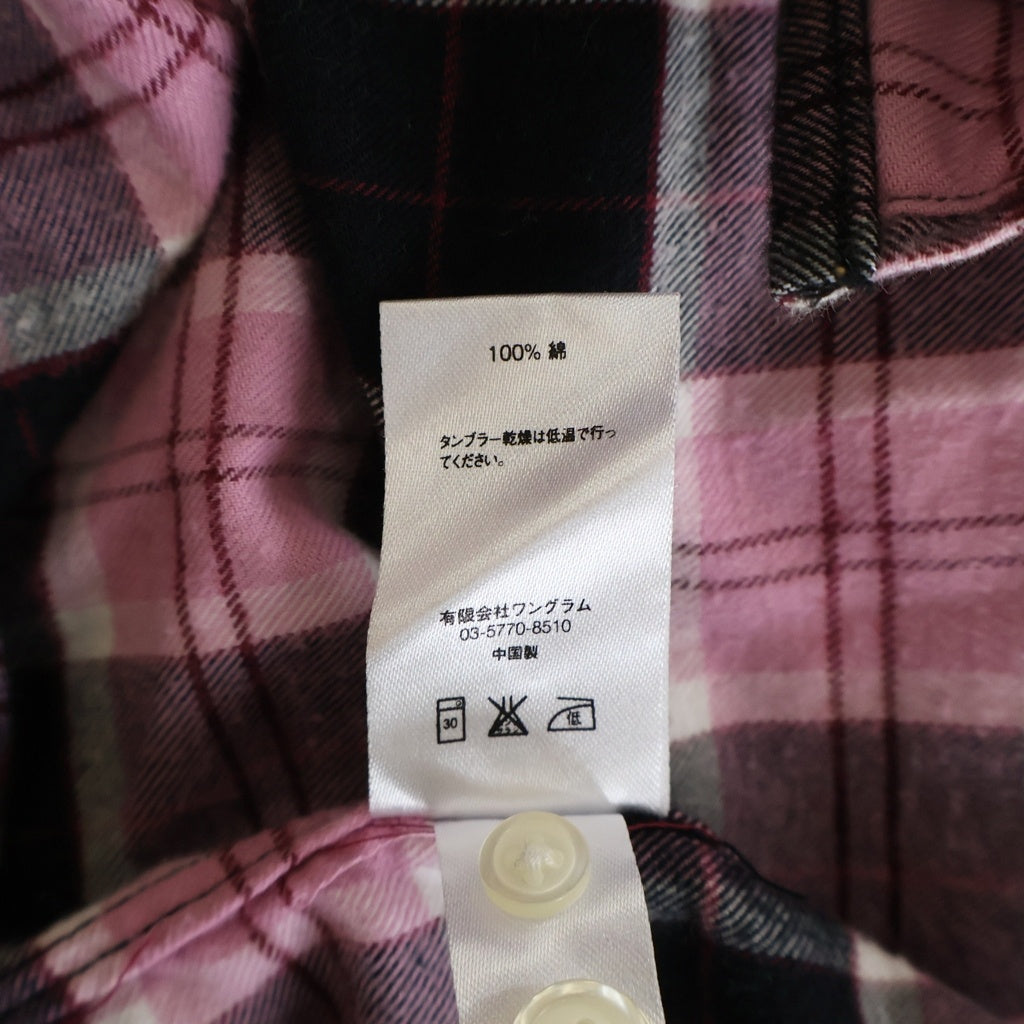 SUPREME(シュプリーム) Flannel Check Shirts フランネル チェック長袖シャツ ブラック/ピンク