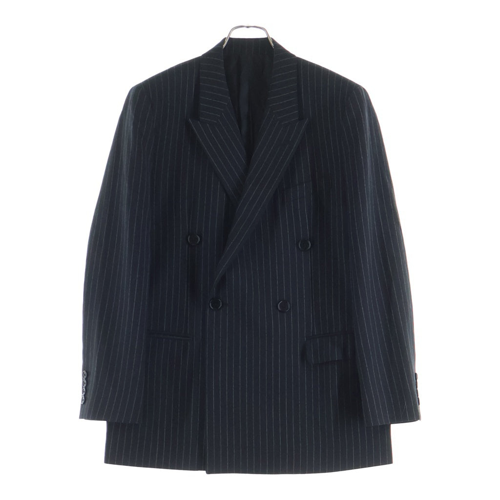 CELINE(セリーヌ) 21SS ストライプ柄 ダブルブレストジャケット ブラック 2V25D219M