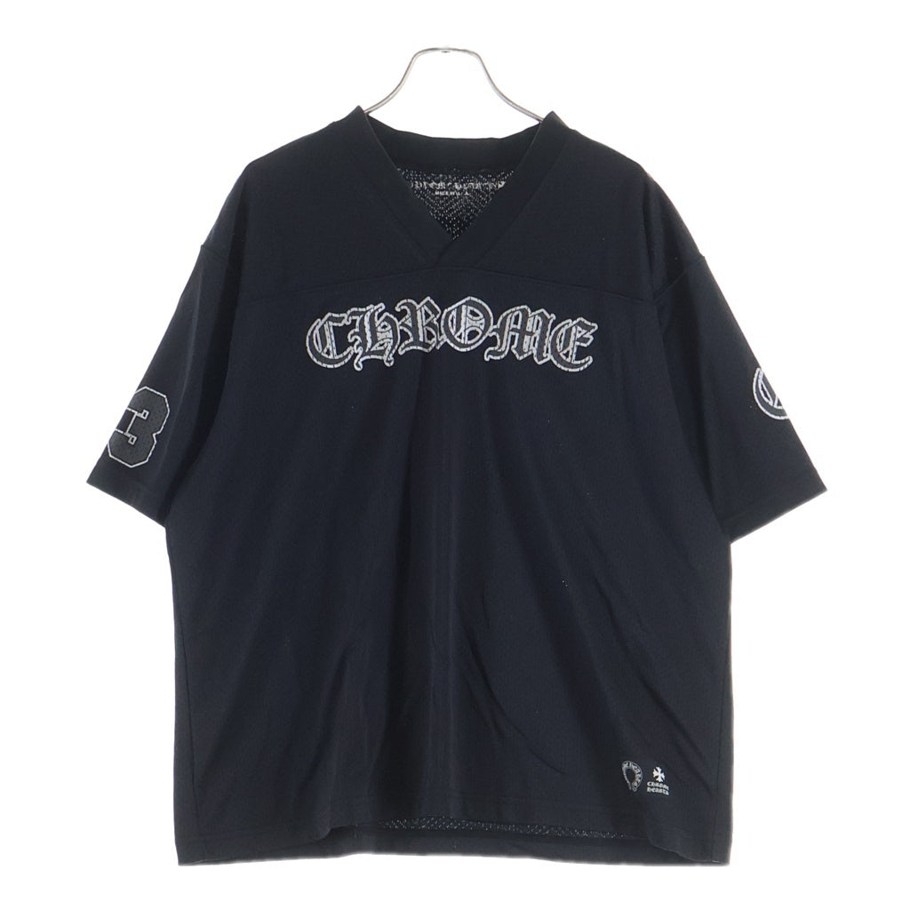 CHROME HEARTS(クロムハーツ) MESH WARM UP JERSEY メッシュ バーシティー ジャージー CHプリントメッシュ 半袖Tシャツカットソー ブラック
