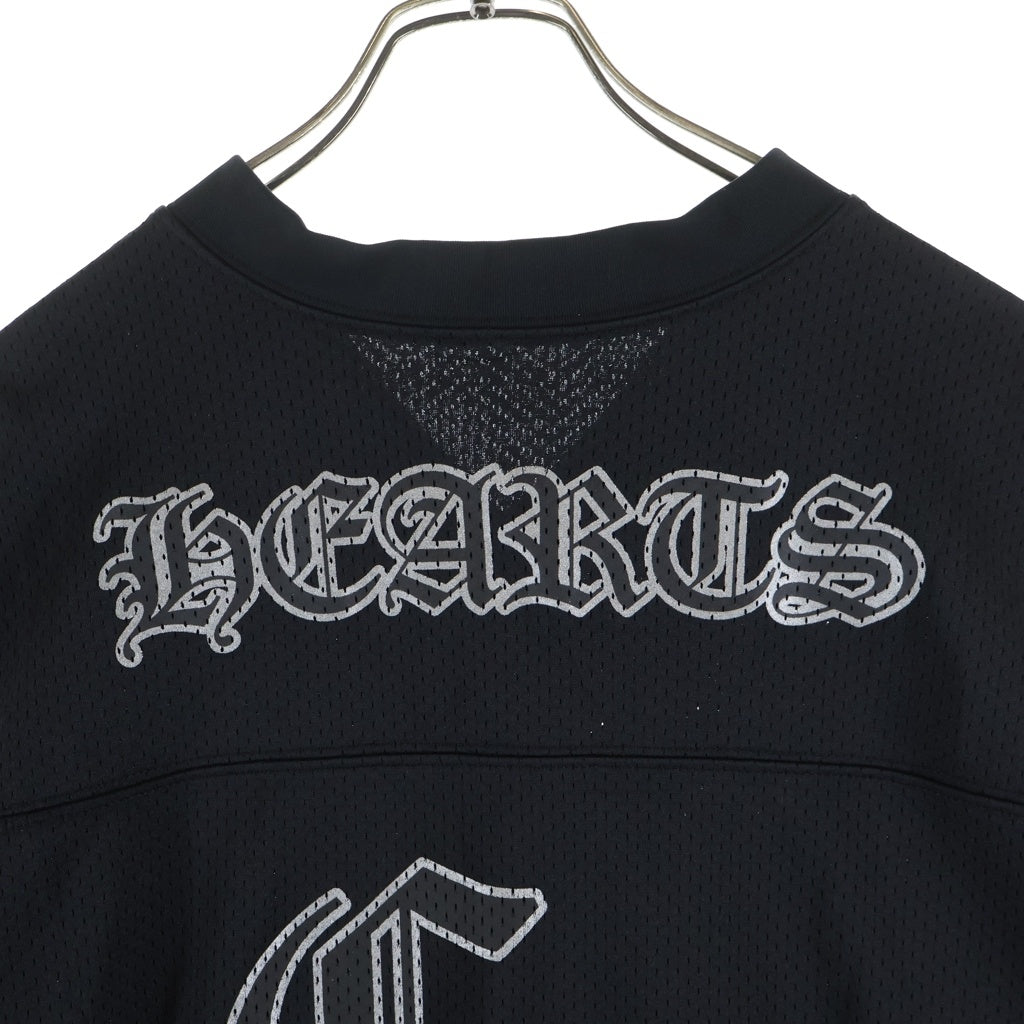 CHROME HEARTS(クロムハーツ) MESH WARM UP JERSEY メッシュ バーシティー ジャージー CHプリントメッシュ 半袖Tシャツカットソー ブラック