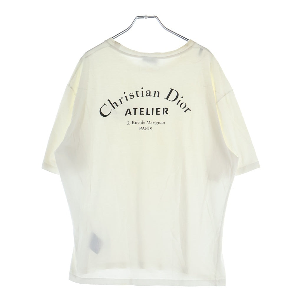 Christian Dior(クリスチャンディオール) アトリエロゴ 両面プリント Tシャツ カットソー ホワイト 863J621I2712