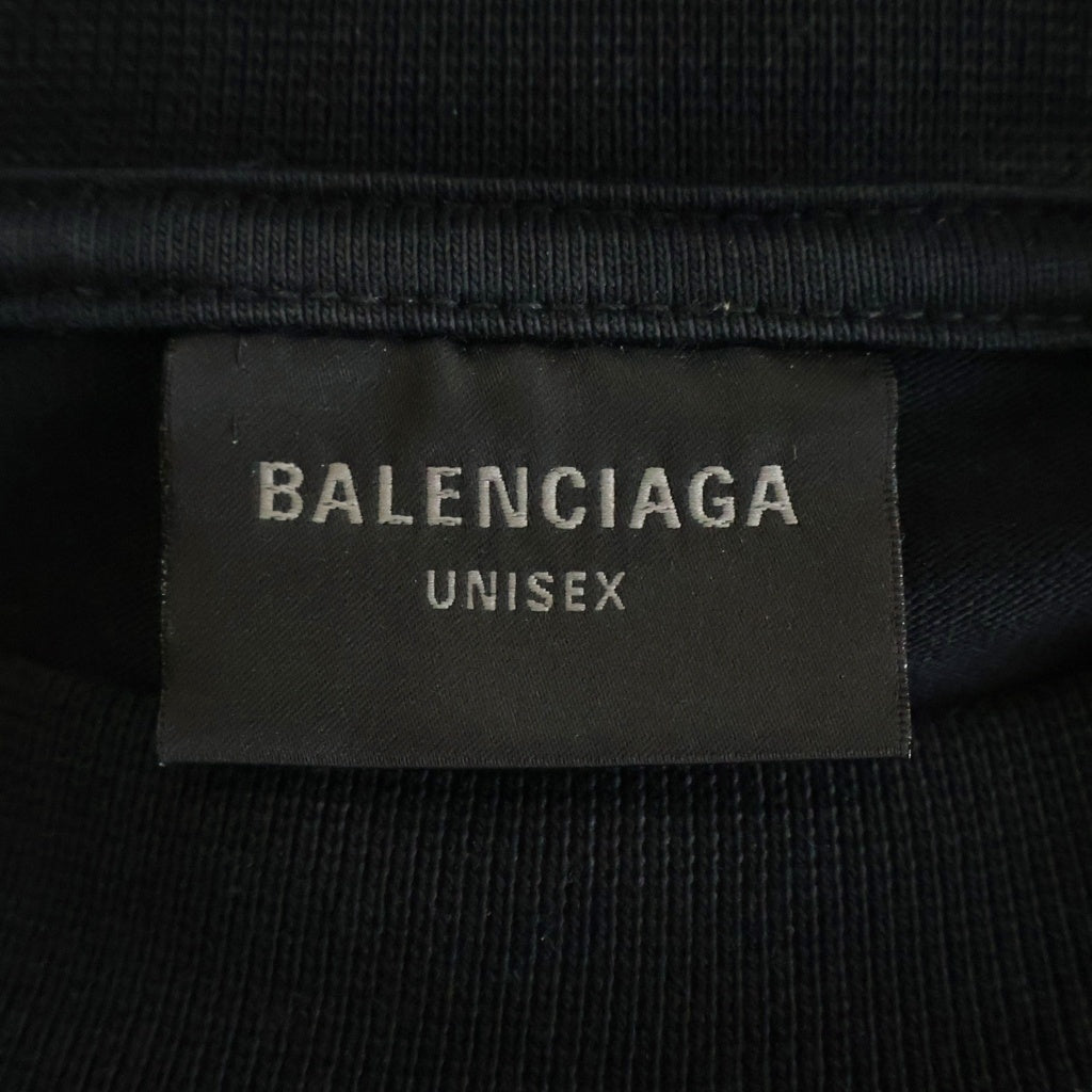 BALENCIAGA(バレンシアガ) 23SS BBロゴオーバーサイズTシャツ カットソー ブラック 739028 T0VN8