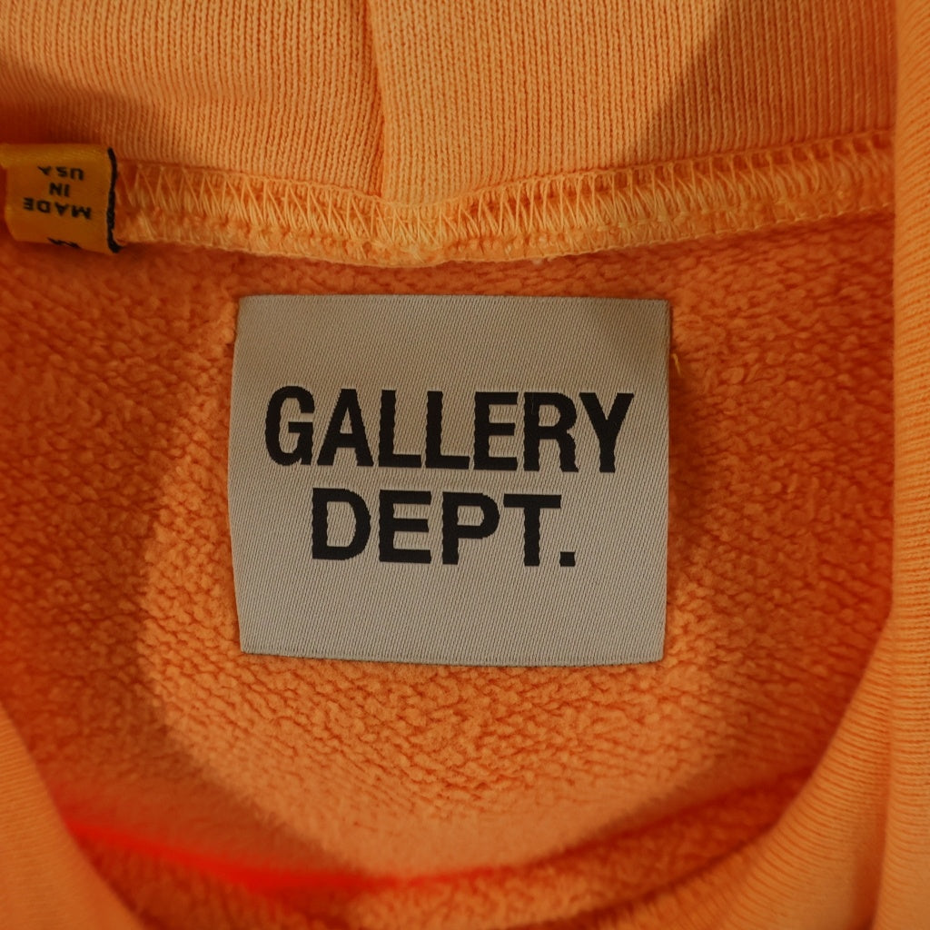 GALLERY DEPT.(ギャラリーデプト) LOGO HOODIE フロントロゴプリント プルオーバースウェットパーカー オレンジ