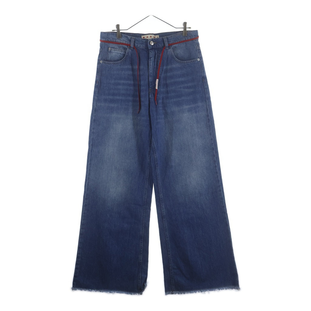 MARNI(マルニ) カットオフ ワイドフレアデニムパンツ インディゴ PUJU0019S0 USCW24