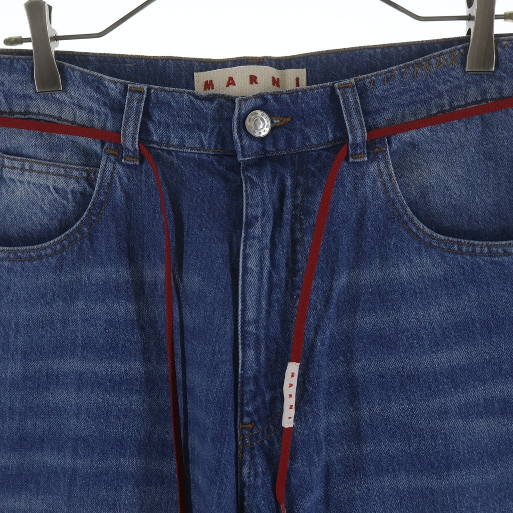 MARNI(マルニ) カットオフ ワイドフレアデニムパンツ インディゴ PUJU0019S0 USCW24