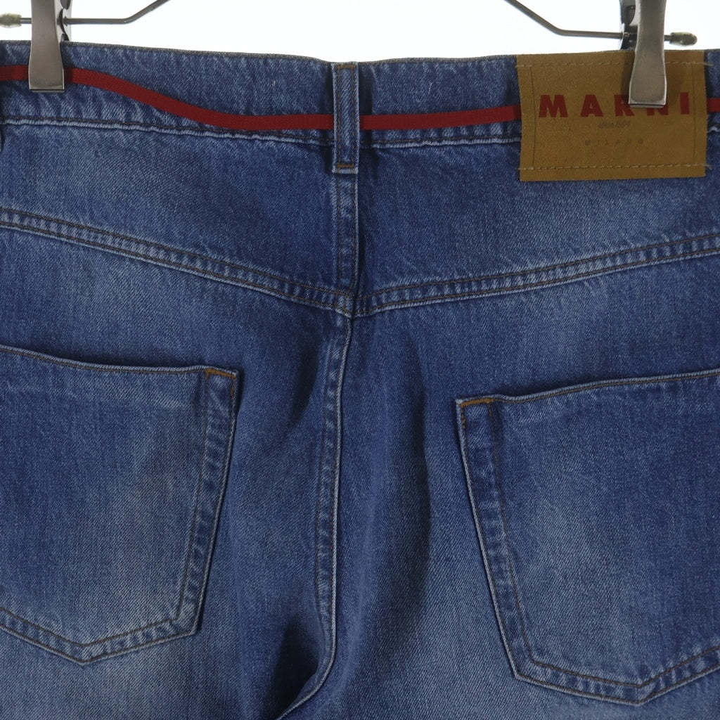 MARNI(マルニ) カットオフ ワイドフレアデニムパンツ インディゴ PUJU0019S0 USCW24