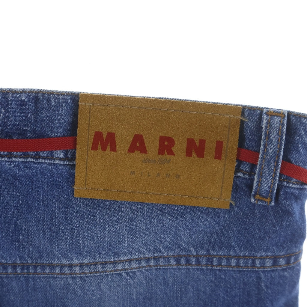 MARNI(マルニ) カットオフ ワイドフレアデニムパンツ インディゴ PUJU0019S0 USCW24