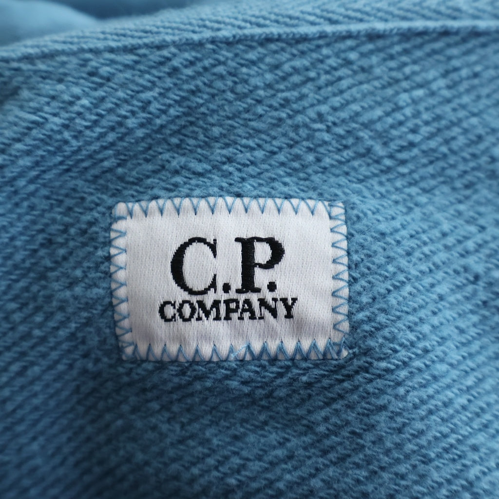 C.P. Company(シーピーカンパニー) DIAGONAL RAISED FLEECE GOGGLE SWEATSHIRT ダイアナゴル レイズド フリース ゴーグルスウェットパーカー ブルー 19CMSS715