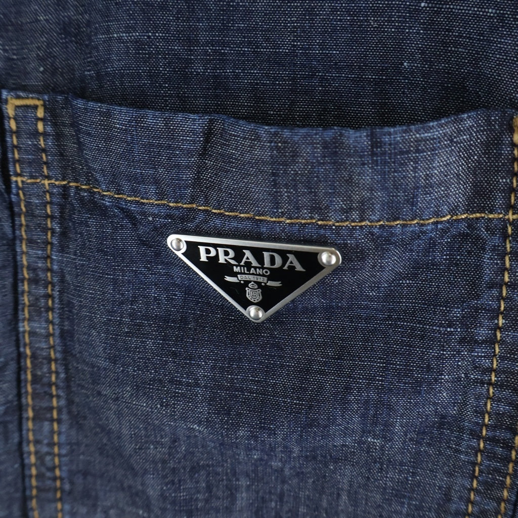PRADA(プラダ) 24SS シャンブレーブルゾンデニムジャケット インディゴ GEB254