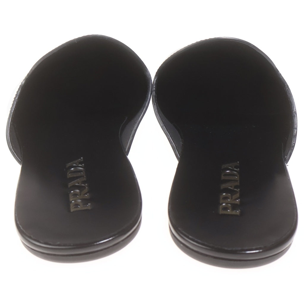 PRADA(プラダ) ブラッシュドレザー ミュール ブラック 2S2986