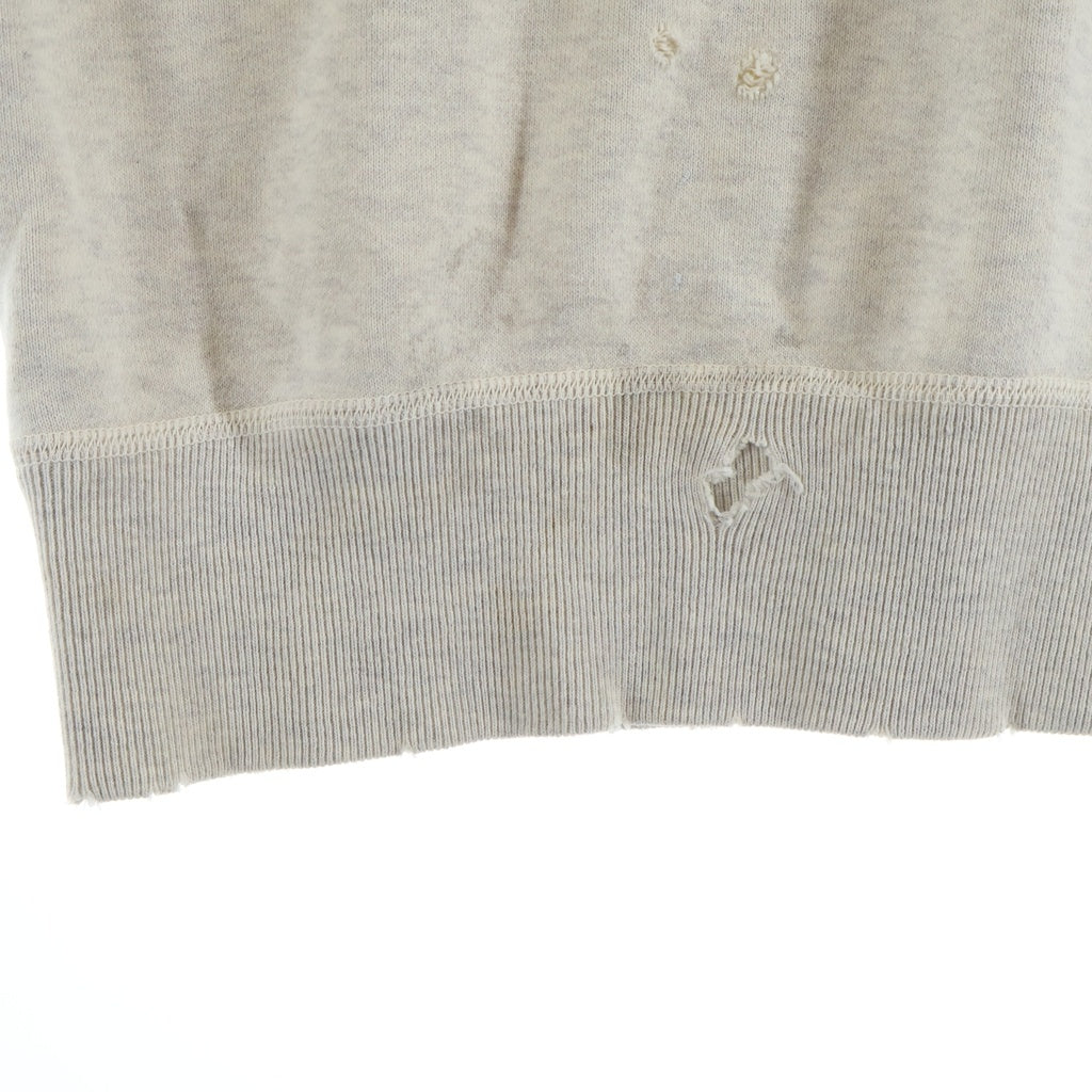 SAINT MICHAEL(セントマイケル) 21SS RAGLAN SWEAT GOD EYE ラグラン ゴッドアイフロントプリント スウェットトレーナー ホワイト SM-S21-0000-021