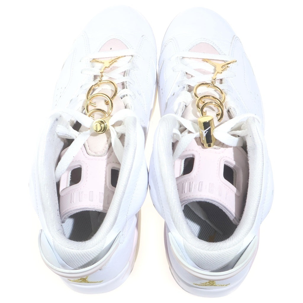 NIKE(ナイキ) WMNS AIR JORDAN6 RETRO ウィメンズ エアージョーダン6 レトロ レザーハイカットスニーカー ホワイト/ピンク DH9696-100 US11/28cm
