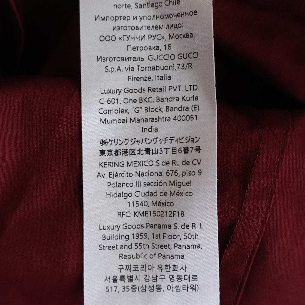 GUCCI(グッチ) 25SS COTTON SHIRTS BLOUSE コットン 長袖シャツ ブラウス レディース レッド 830353 Z7ADR