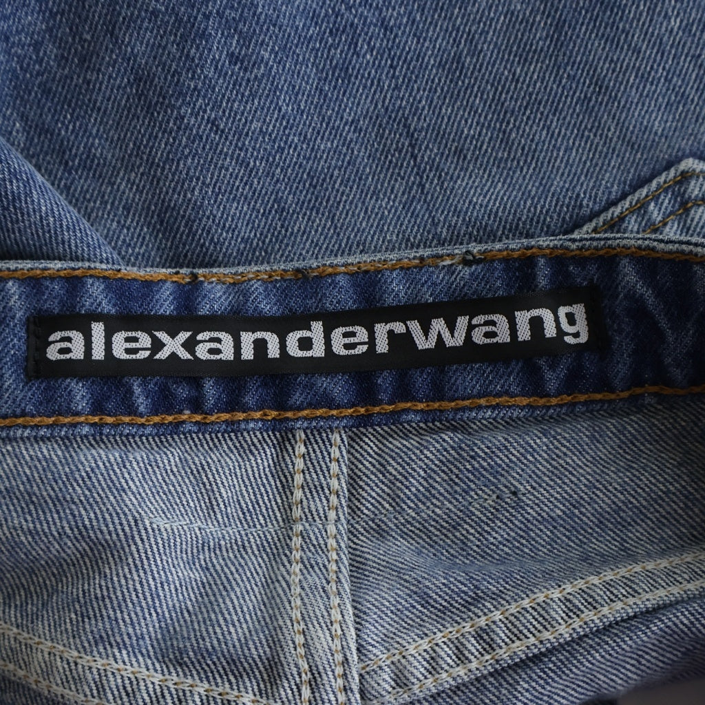 ALEXANDER WANG(アレキサンダーワン) BITE バイト カットオフ ハーフデニムパンツ インディゴ レディース