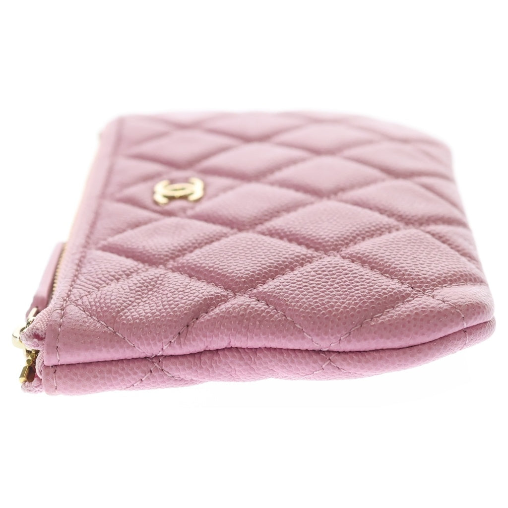 CHANEL(シャネル) マトラッセ クラシック ミニポーチ キャビアスキン ピンク レディース