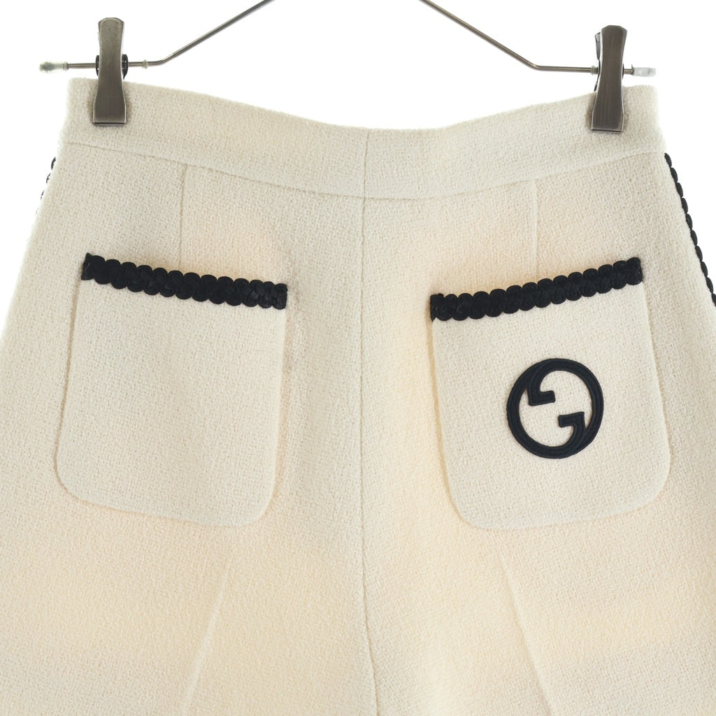 GUCCI(グッチ) インターロッキングG レトロウール ショートパンツ アイボリー 748150 レディース