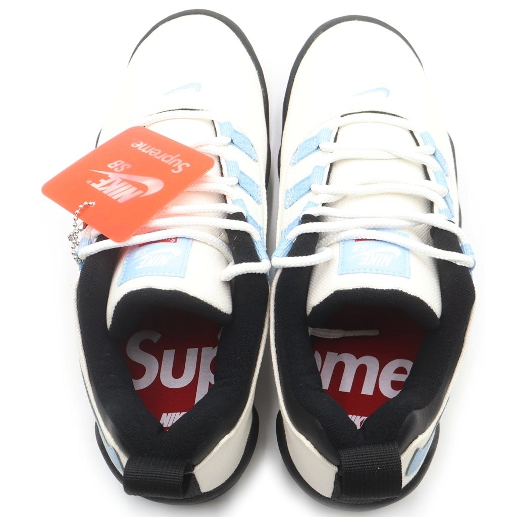 NIKE(ナイキ) ×SUPREME NIKE SB LOW シュプリーム ナイキSB キャンバスローカットスニーカー ホワイト /ブラック US8/26cm FQ3000-100