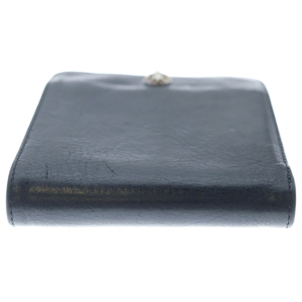 CHROME HEARTS(クロムハーツ) 1SNAP 1スナップ クロス ボールボタン レザーウォレット 財布 ブラック BCA361