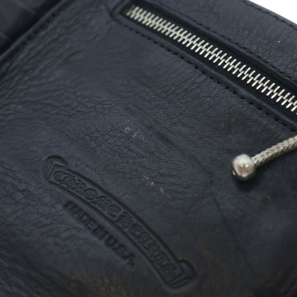 CHROME HEARTS(クロムハーツ) 1SNAP 1スナップ クロス ボールボタン レザーウォレット 財布 ブラック BCA361