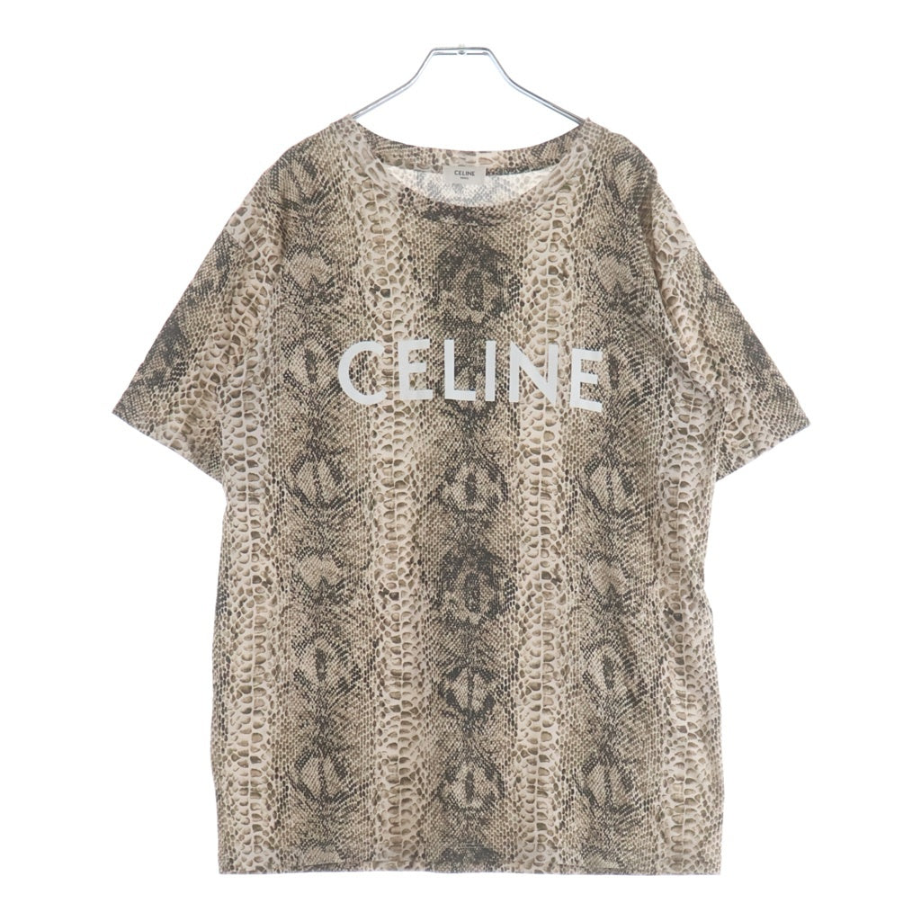 CELINE(セリーヌ) 22SS サーペントパイソンプリントTシャツ カットソー ベージュ 2X681307H