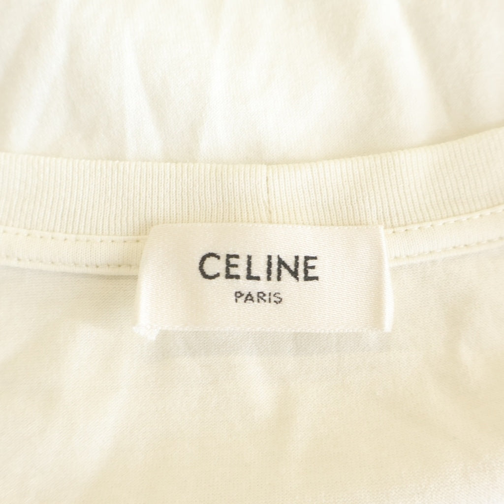 CELINE(セリーヌ) フロントグラフィック半袖Tシャツ カットソー ホワイト 2X99H671Q.01QF レディース