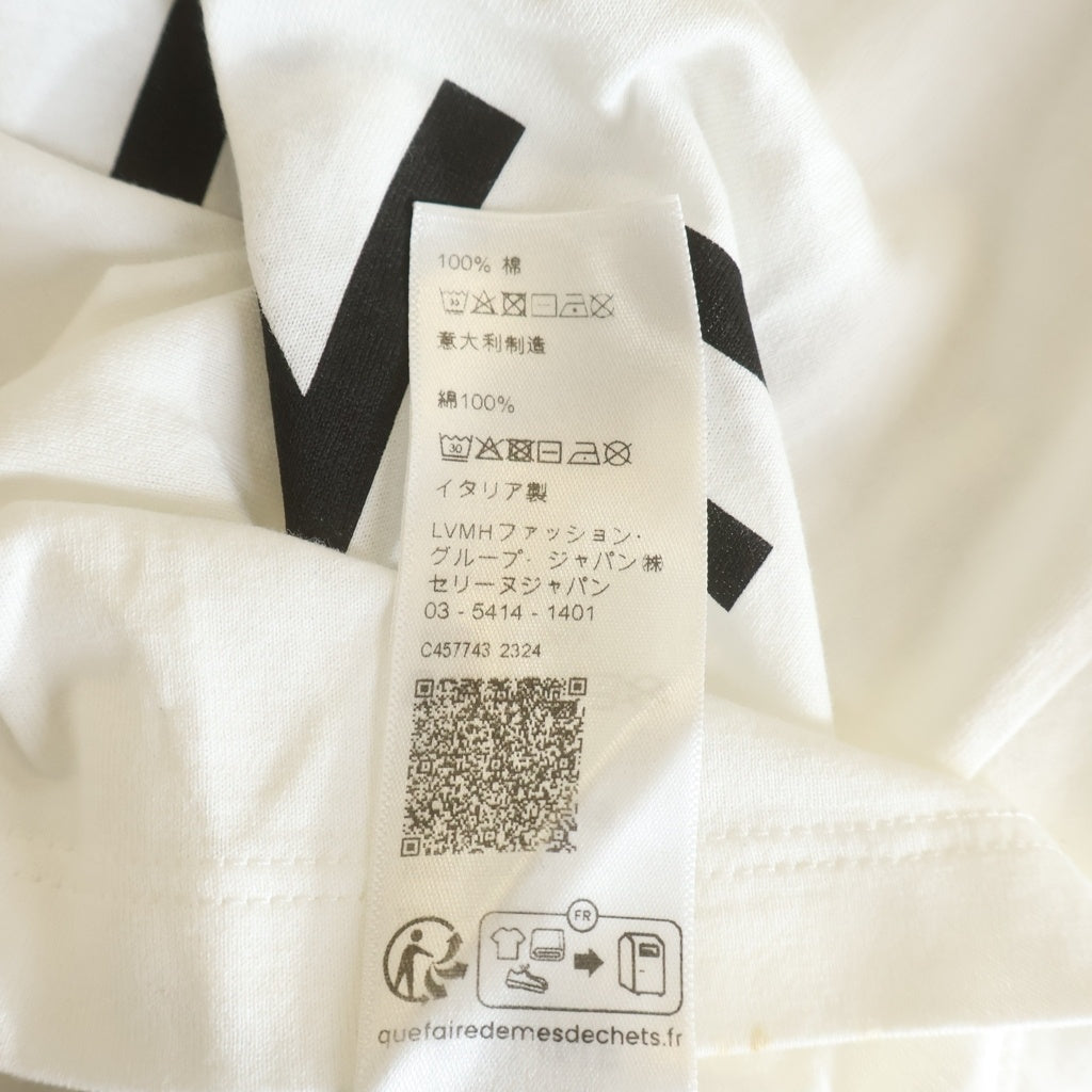 CELINE(セリーヌ) フロントロゴ半袖Tシャツ クロップドカットソー ホワイト 2X761671Q.01EA レディース