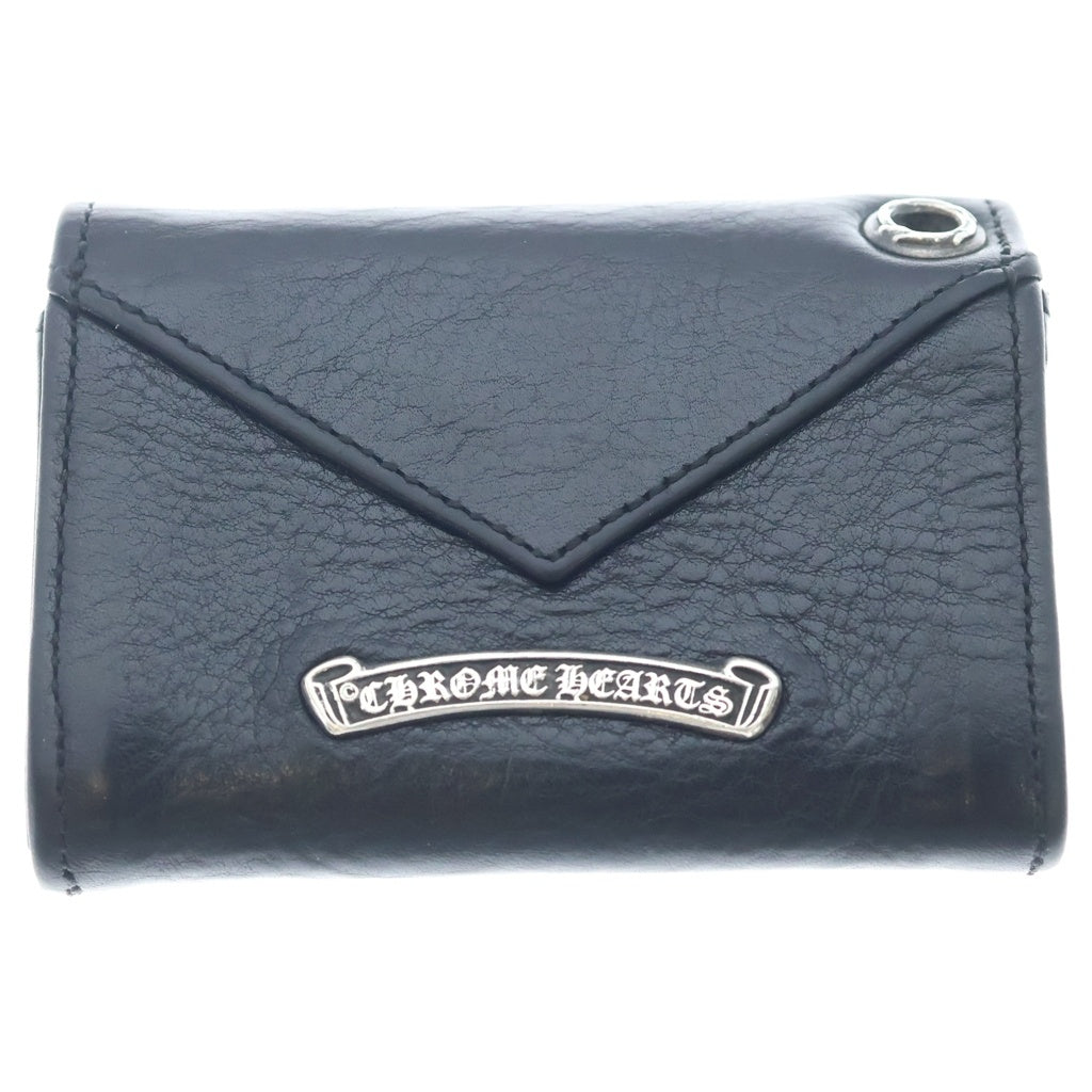 CHROME HEARTS(クロムハーツ) TINY WALLET タイニーレザーウォレット CHプラスボタン 財布 ブラック