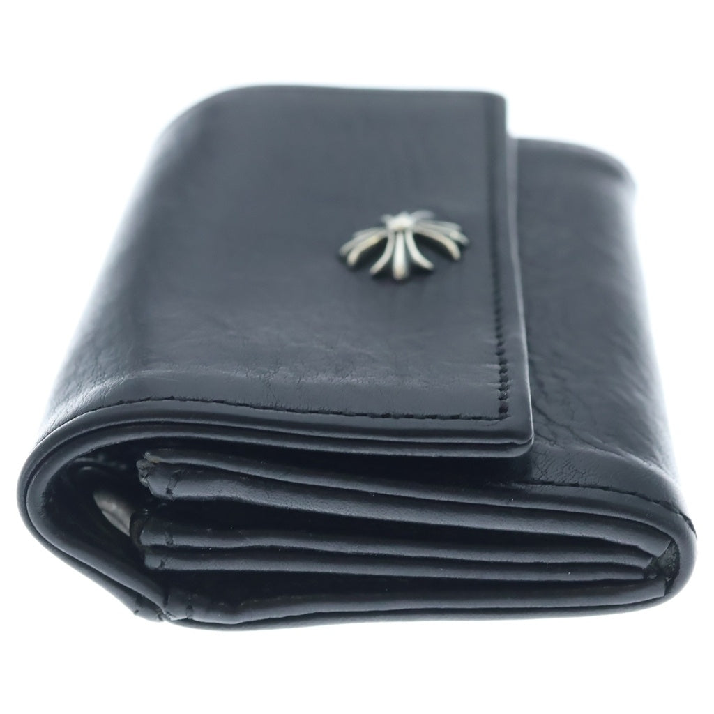 CHROME HEARTS(クロムハーツ) TINY WALLET タイニーレザーウォレット CHプラスボタン 財布 ブラック