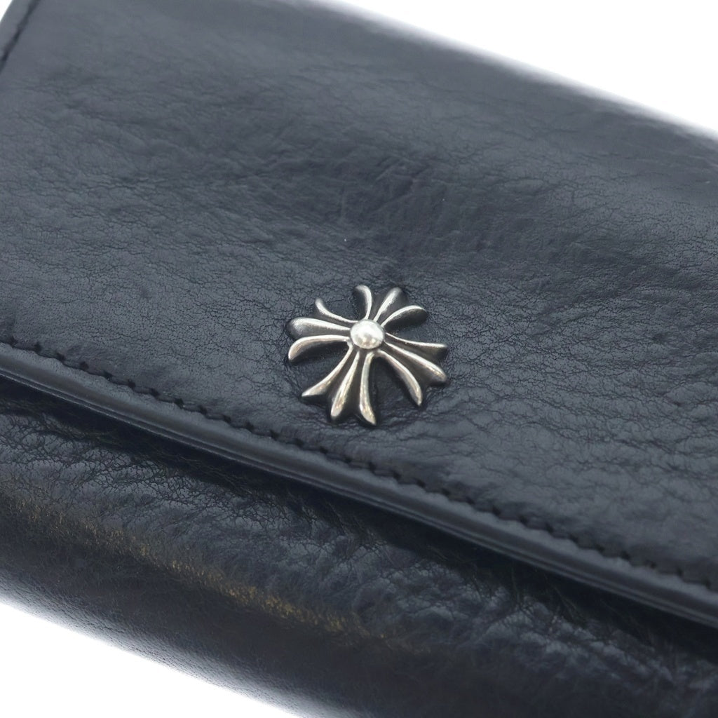 CHROME HEARTS(クロムハーツ) TINY WALLET タイニーレザーウォレット CHプラスボタン 財布 ブラック