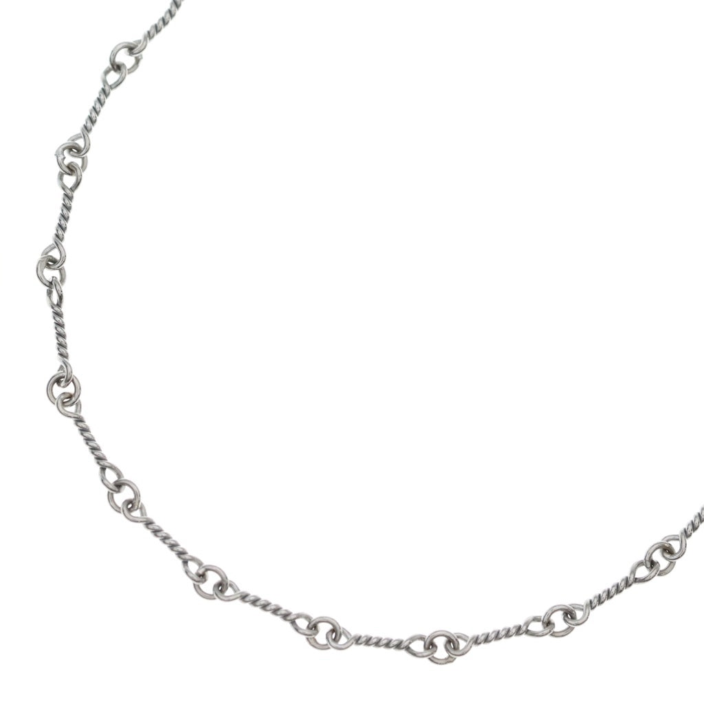CHROME HEARTS(クロムハーツ) 18KWG NECKCHAIN T20 ツイストチェーンネックレス 20inch ホワイトゴールド BCA003