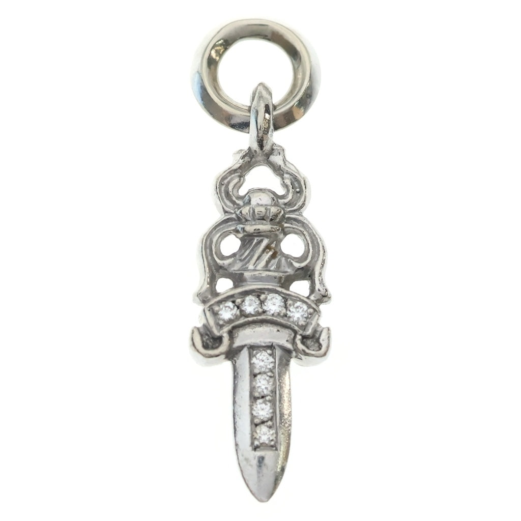 CHROME HEARTS(クロムハーツ) 18KWG #10 DAGGER P/DIA #10 ダガー PAVEダイヤ ペンダントトップ ホワイトゴールド