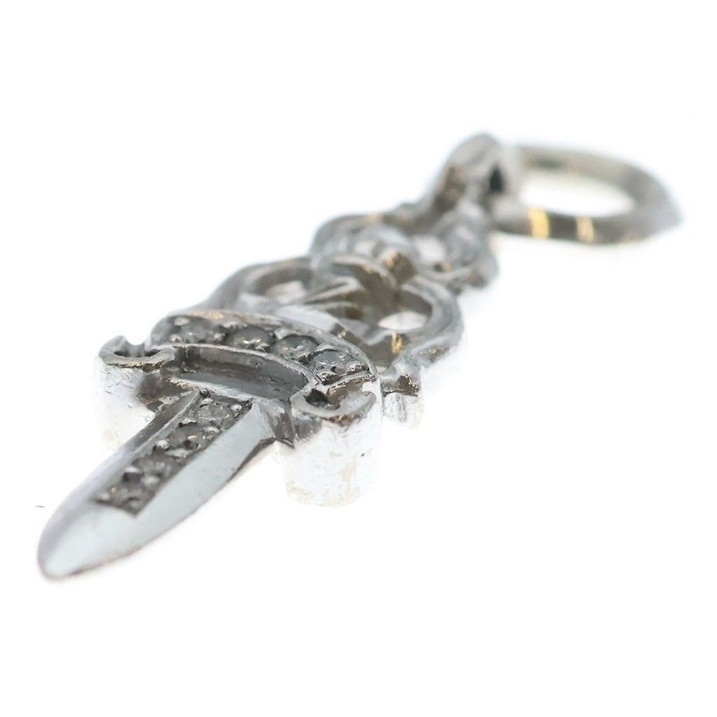 CHROME HEARTS(クロムハーツ) 18KWG #10 DAGGER P/DIA #10 ダガー PAVEダイヤ ペンダントトップ ホワイトゴールド
