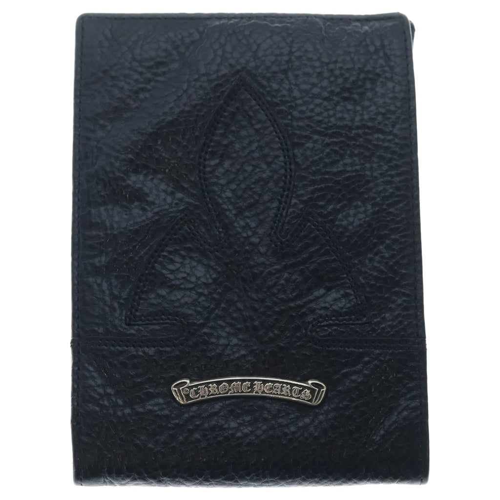 CHROME HEARTS(クロムハーツ) CASHING IN キャッシングインウォレット フレアニー レザーウォレット ブラック/シルバー