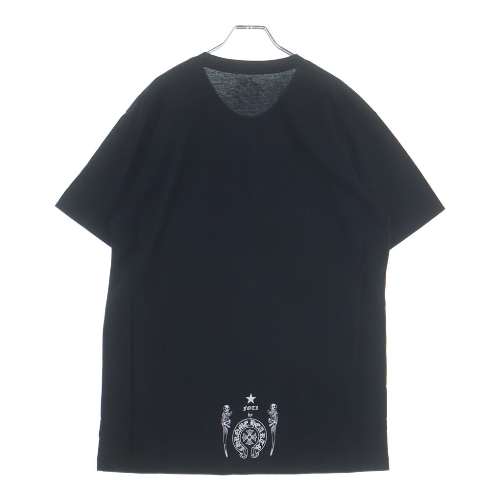CHROME HEARTS(クロムハーツ) FOTI S/S TEE フォティフロントロゴプリント クルーネック半袖カットソーTシャツ ブラック