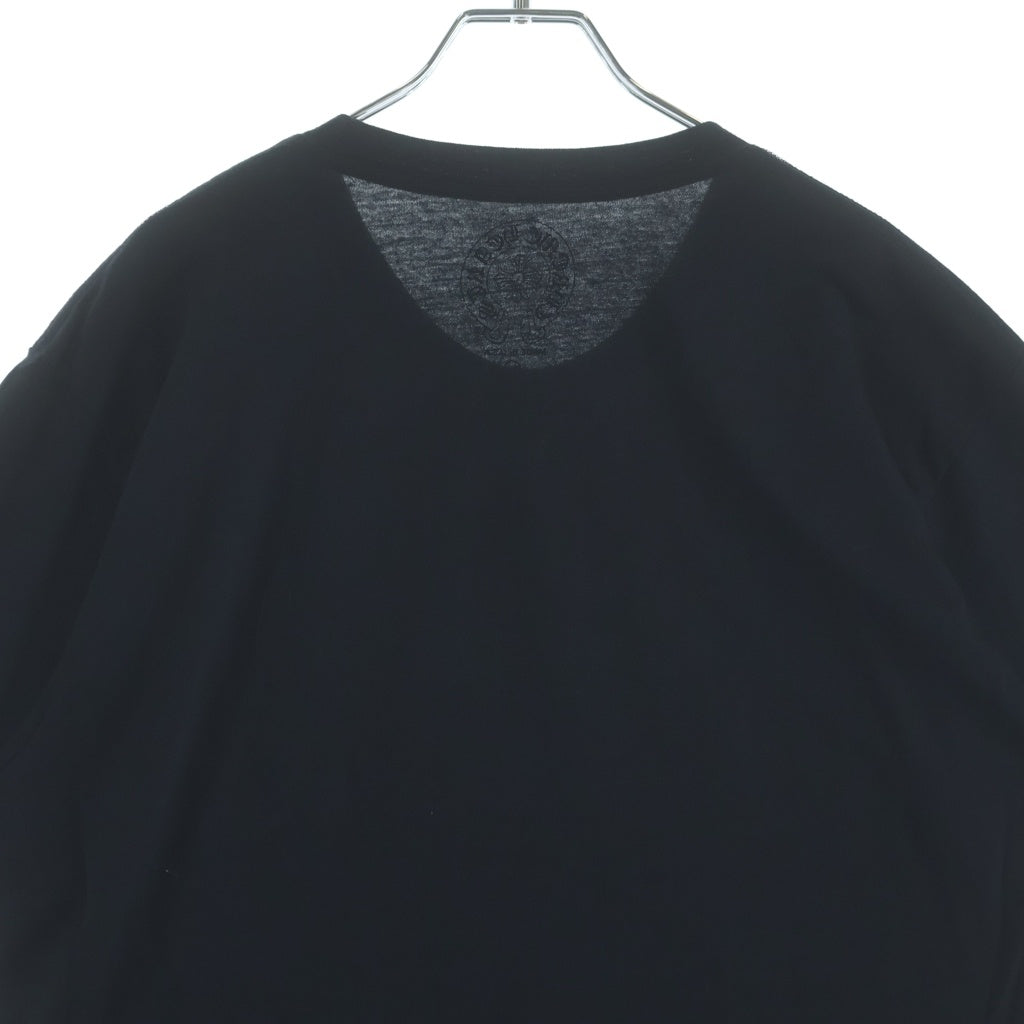 CHROME HEARTS(クロムハーツ) FOTI S/S TEE フォティフロントロゴプリント クルーネック半袖カットソーTシャツ ブラック