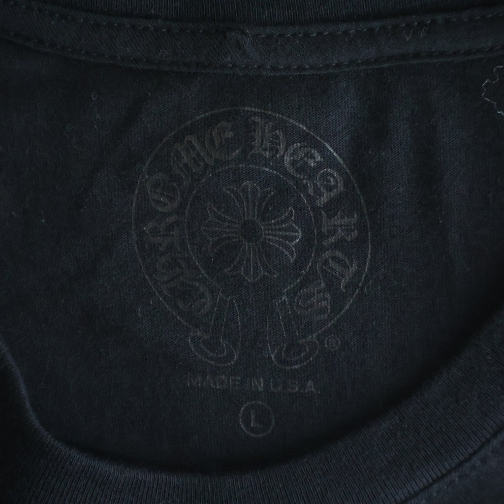 CHROME HEARTS(クロムハーツ) FOTI S/S TEE フォティフロントロゴプリント クルーネック半袖カットソーTシャツ ブラック