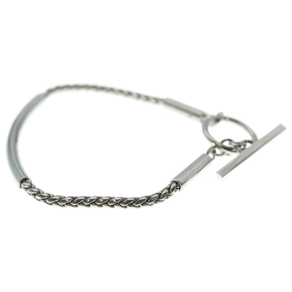 SAINT LAURENT PARIS(サンローランパリ) チューブチェーンブレスレット ウィートチェーン シルバー レディース