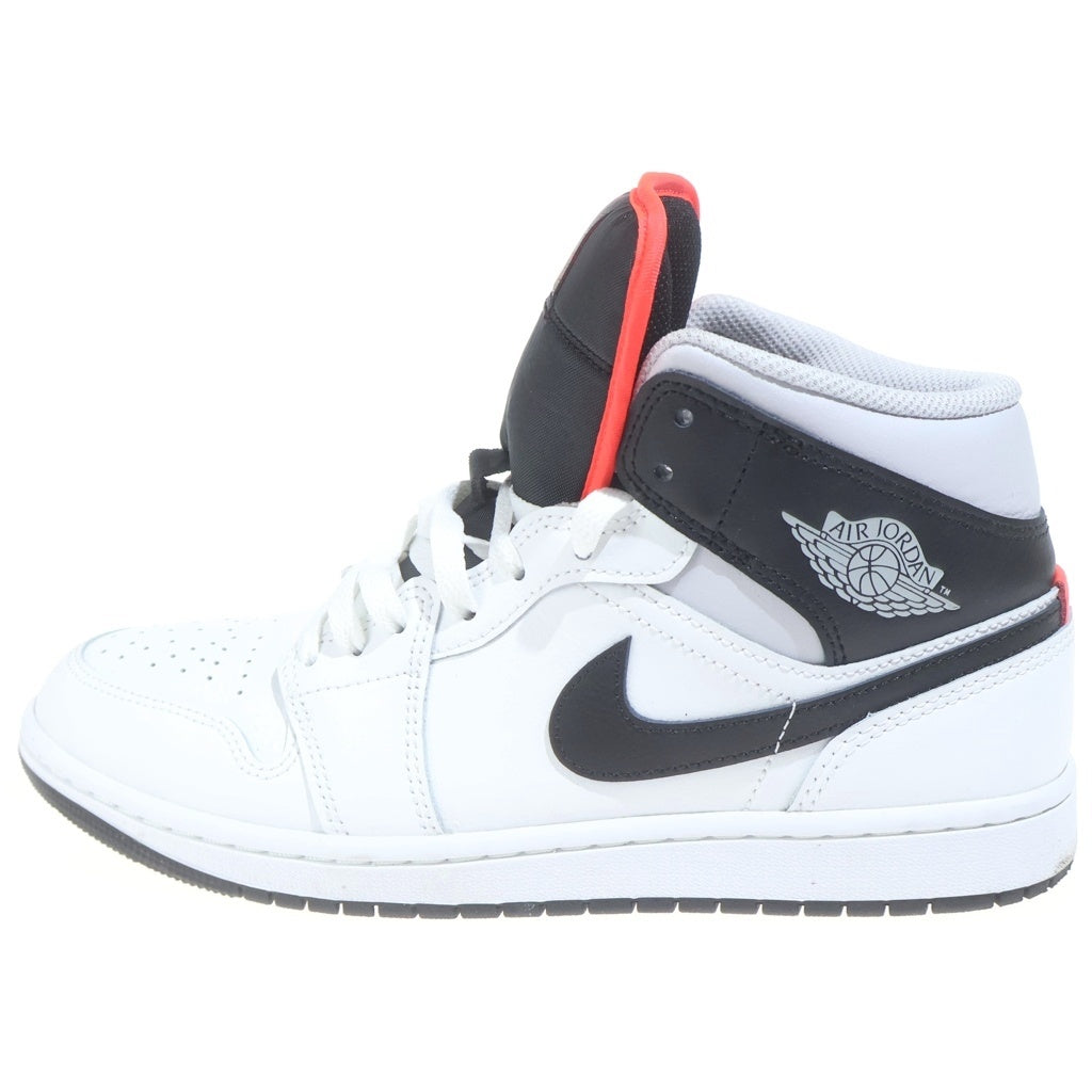 NIKE(ナイキ) AIR JORDAN1 MID SUMMIT エアジョーダン1 レザーミッドカットスニーカー ホワイト/ブラック US8.5/26.5cm DQ8426-109