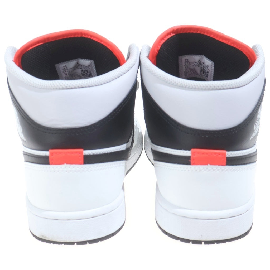 NIKE(ナイキ) AIR JORDAN1 MID SUMMIT エアジョーダン1 レザーミッドカットスニーカー ホワイト/ブラック US8.5/26.5cm DQ8426-109