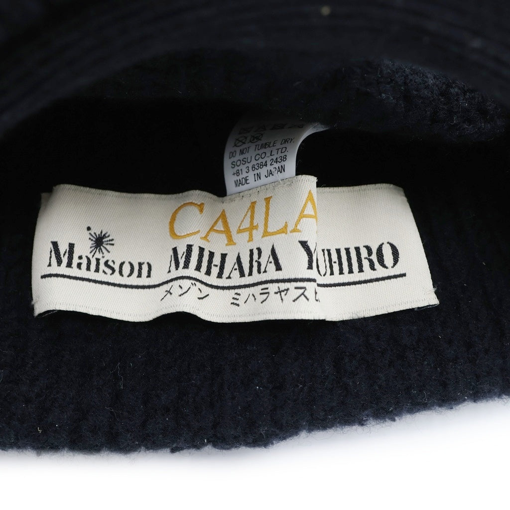 MAISON MIHARAYASUHIRO(メゾンミハラヤスヒロ) マスクドキャット つば付きニット帽 ブラック A15AC402-0