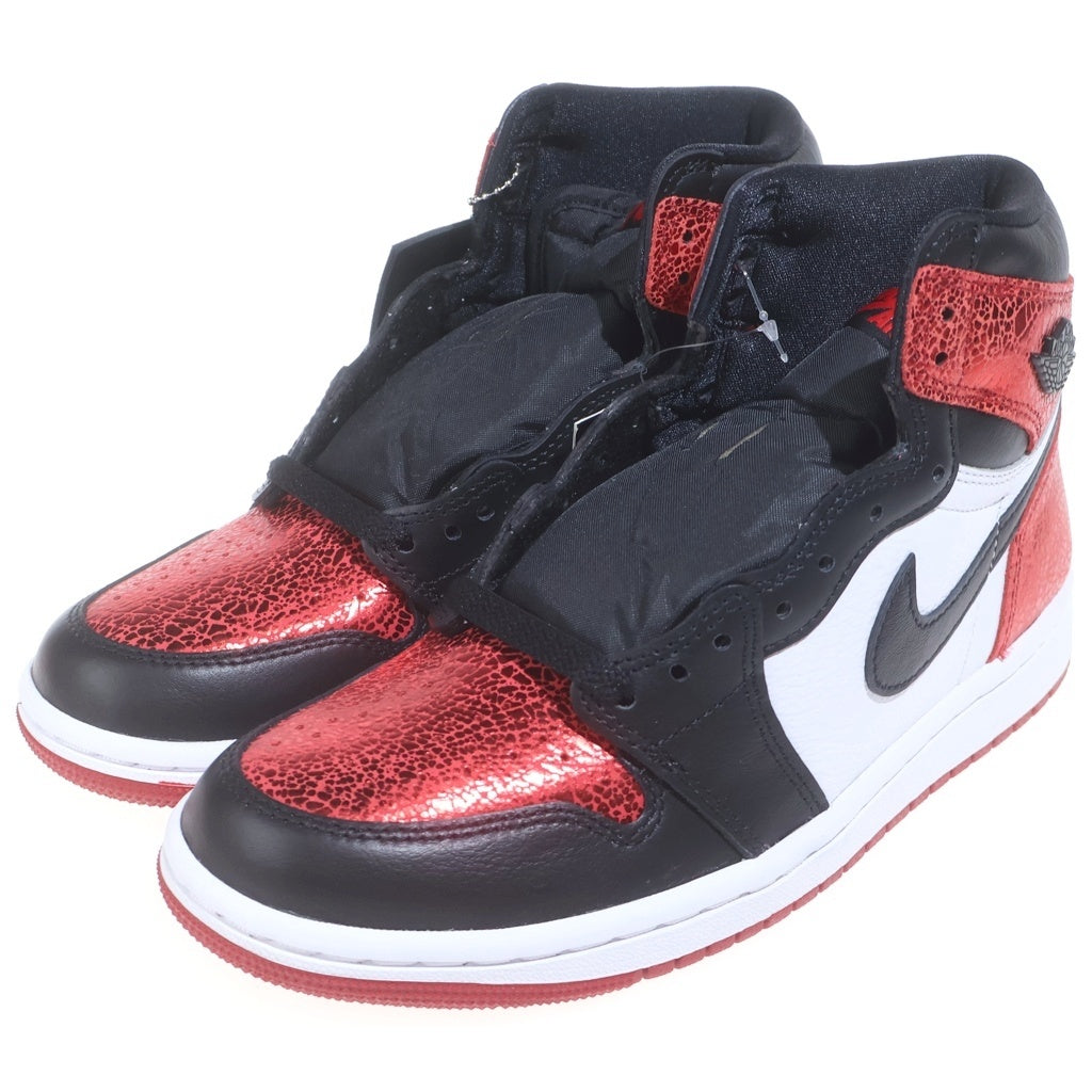 NIKE(ナイキ) AIR JORDAN1 RETRO HIGH OG RUBY エアジョーダン1 レトロ レザーハイカットスニーカー レッド レディース US7/24cm FD2596-602
