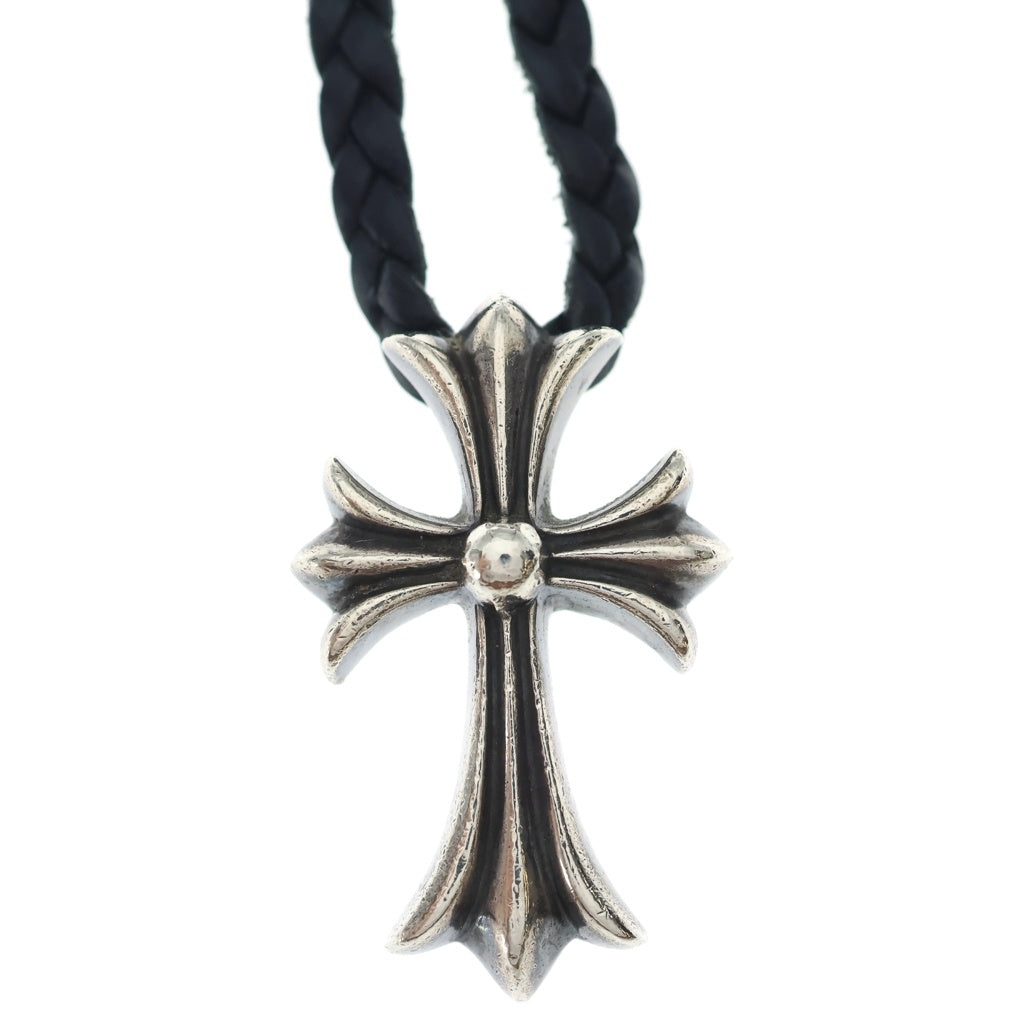 CHROME HEARTS(クロムハーツ) CH CRS SML CL スモールCHクロス ボロチップ レザーブレイド ネックレス シルバー/ブラック