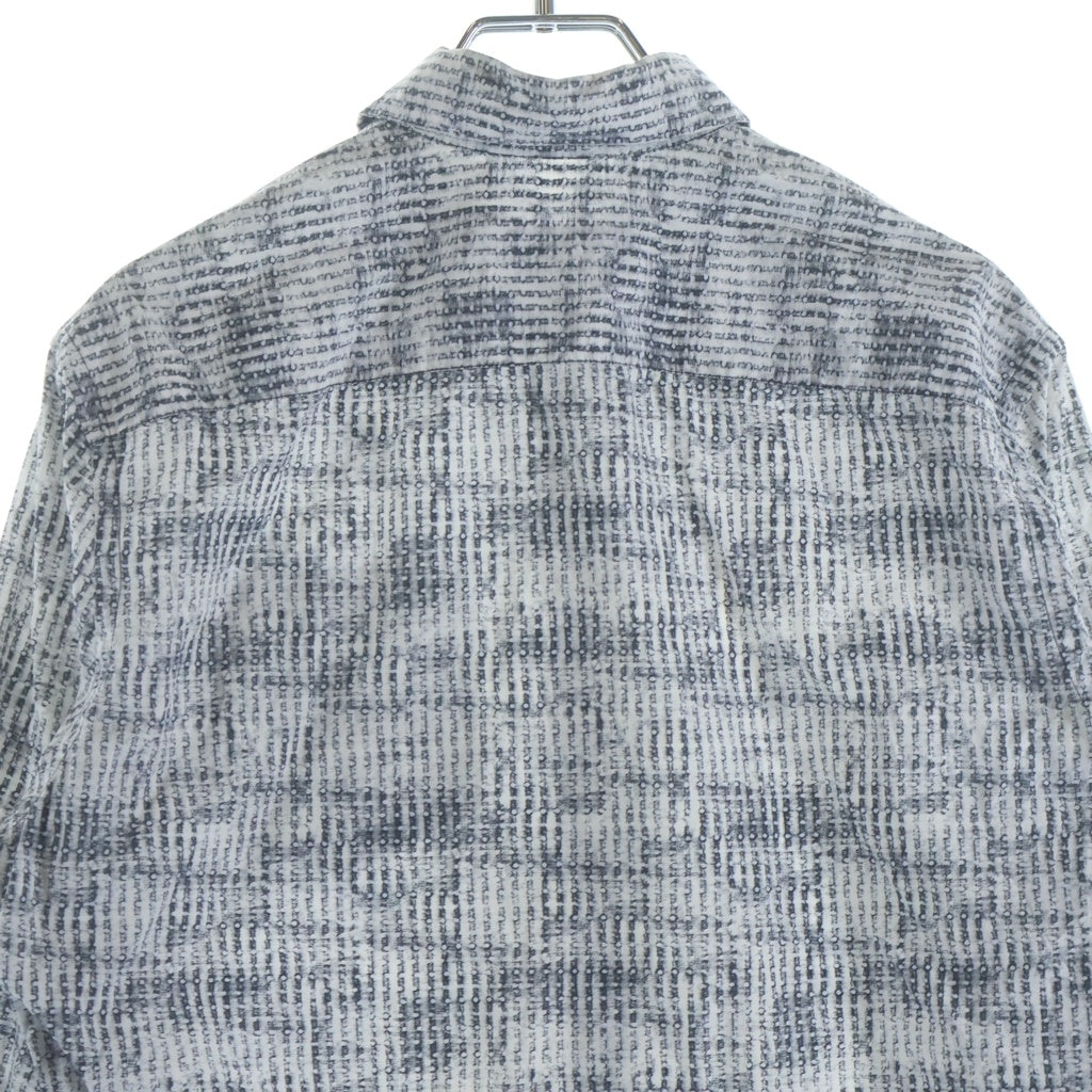 PRADA(プラダ) 17AW 総柄 ドット 長袖シャツ ブラウス ホワイト/ブラック UCN130 S172
