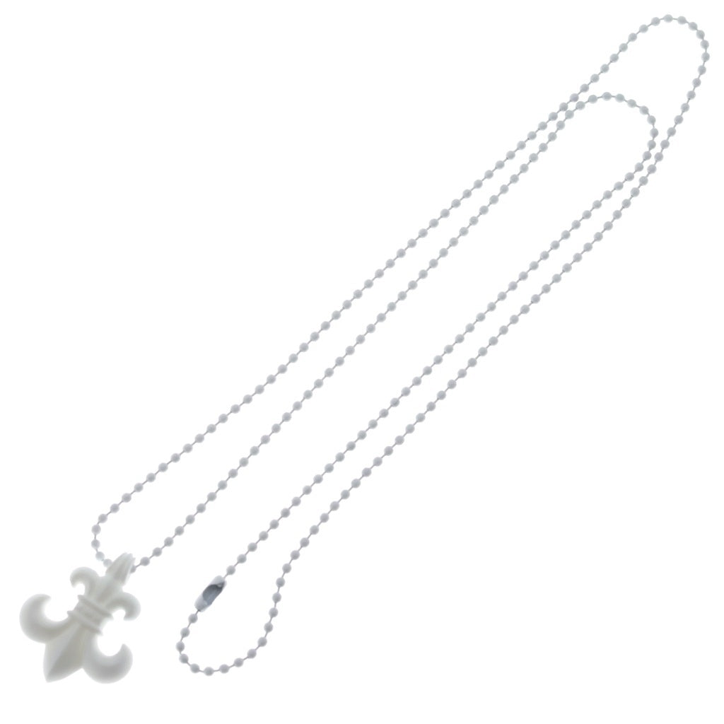 CHROME HEARTS(クロムハーツ) RUBBER BS FLUER BS フレア ラバーネックレス シリコン ホワイト