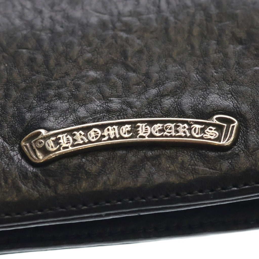 CHROME HEARTS(クロムハーツ) CRD CSE3PKTWDV1 アーチロゴプレート3ポケットレザーカードケース ブラック レディース