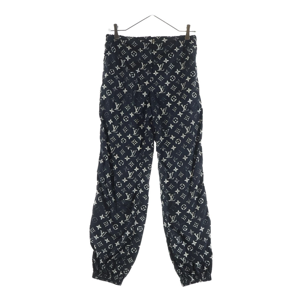 LOUIS VUITTON(ルイヴィトン) 20SS モノグラムステンシルエフェクトジョギングパンツ ナイロンパンツ ブラック/ホワイト RW201W DFU FIPA11